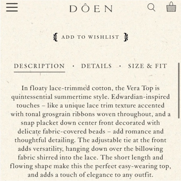 Doen Vera Top size M - Picture 4 of 9